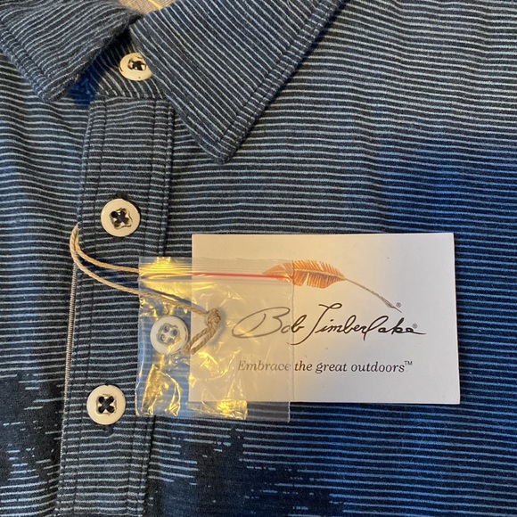 Mens Medium Bob Timberlake Palm Tree Polo Shirt - Picture 3 of 5